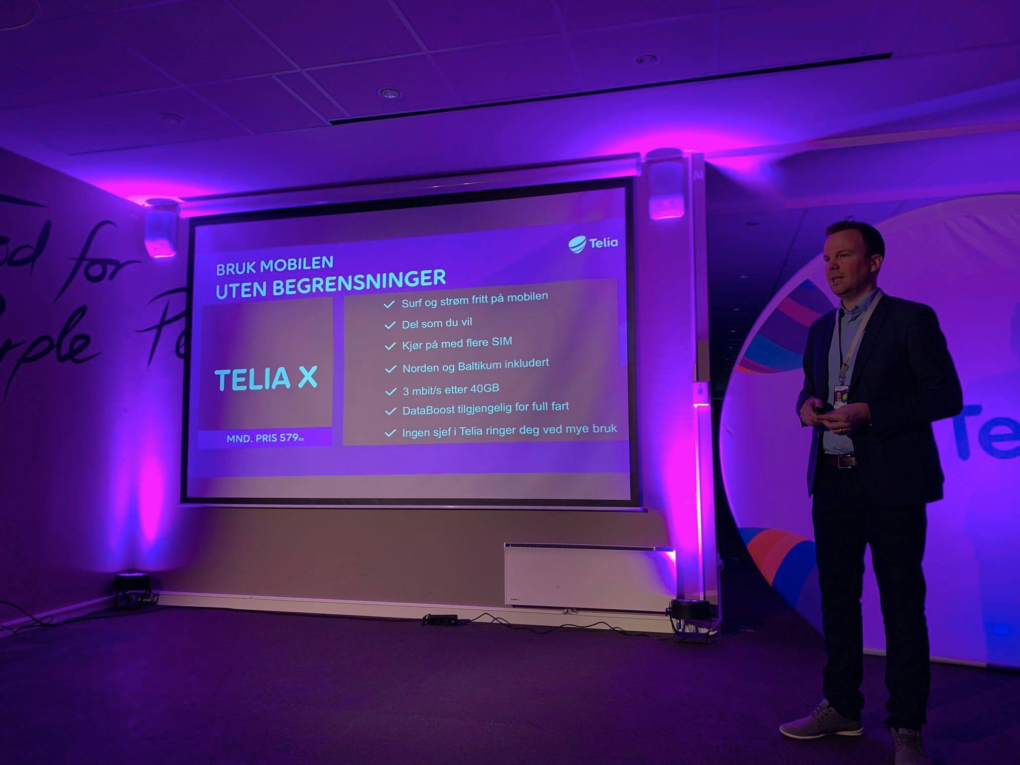 Håkon Lofthus er leder for Telia Privat, og sa under lanseringen av Telia X at kundene ikke vil trenge å begrense bruken, til tross for at nedlastingshastigheten senkes til 3 megabit per sekund.