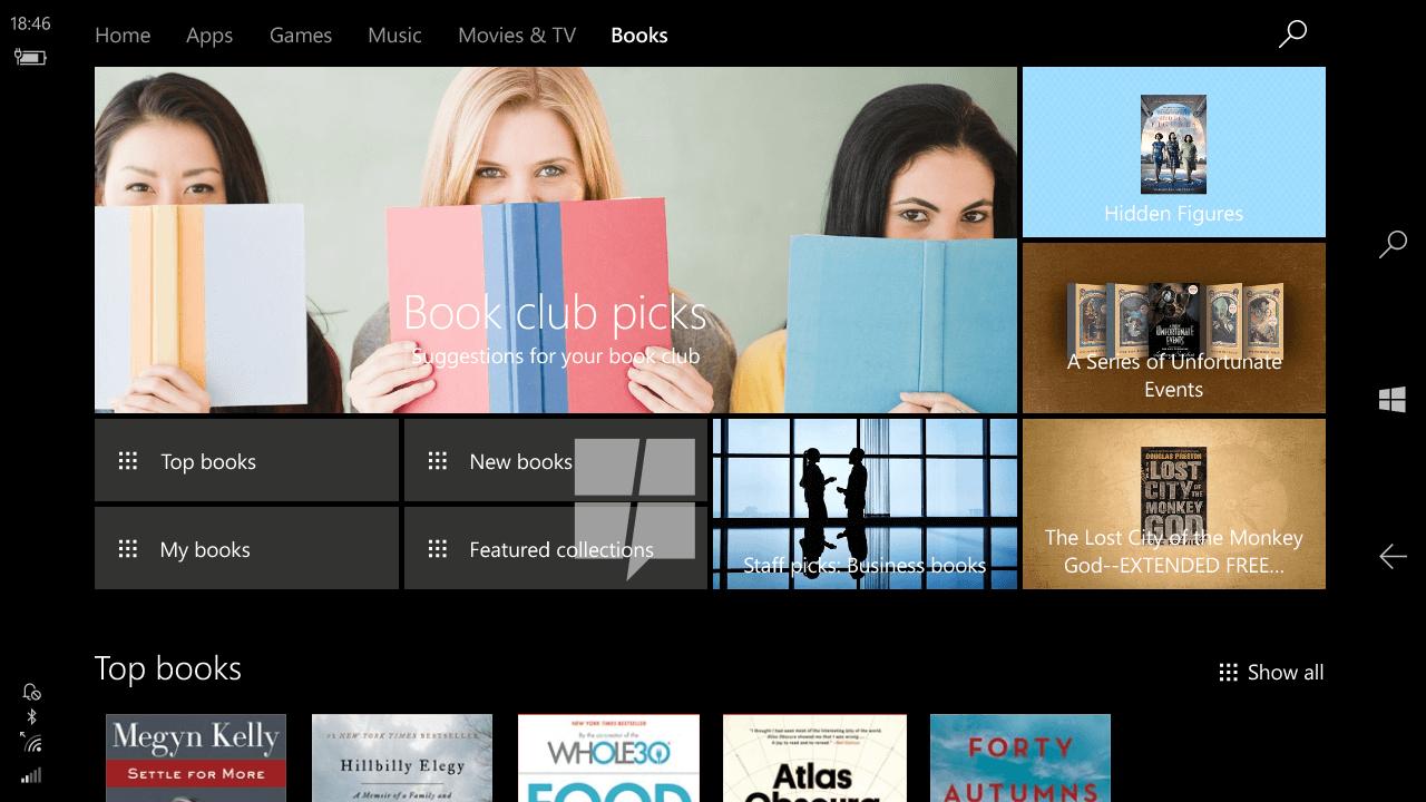 Microsoft jobber med en ny butikk for e-bøker i Windows 10