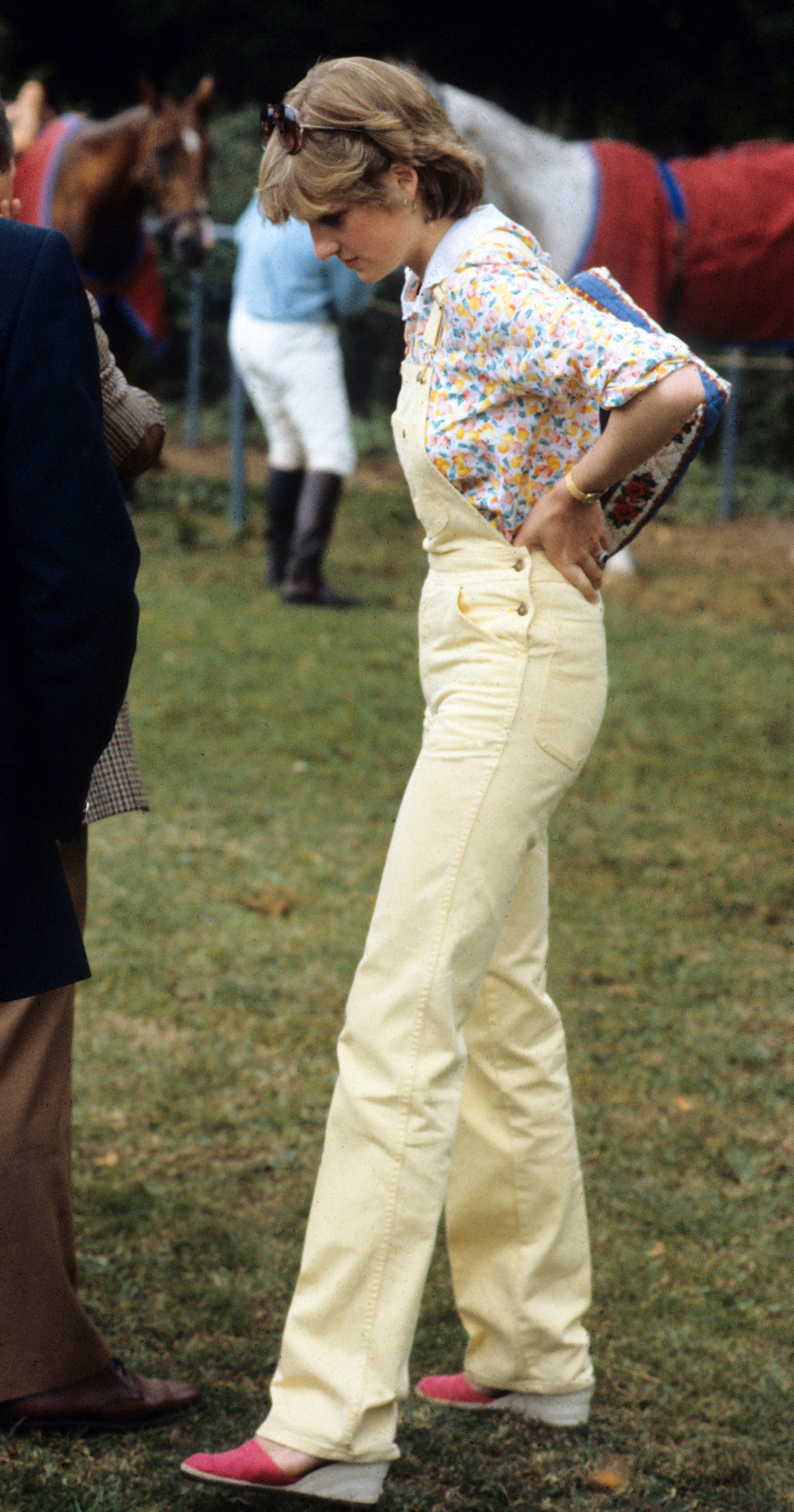 1981: Diana var ikke redd for å ta matchingen helt ut. Her i selebukser og blomstrete topp. 