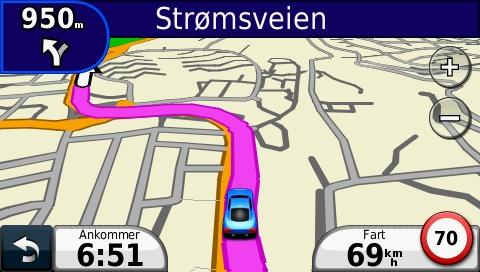 Nüvi 1340 vet fartsgrensen de fleste steder, men ikke så mye mer.