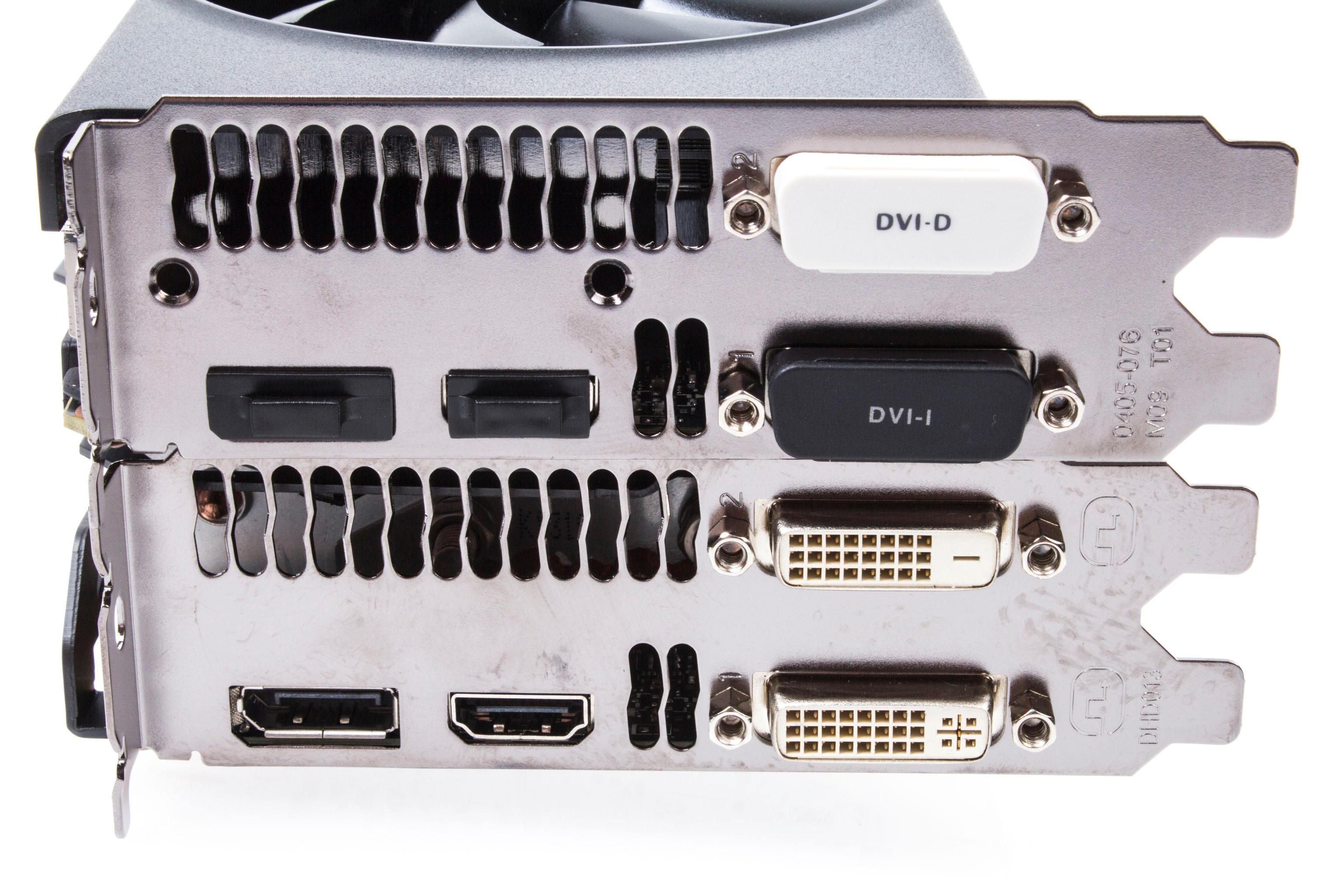 Med HDMI, DisplayPort og dobbel DVI byr begge GeForce GTX 780-modellene på nok av utganger.Foto: Varg Aamo, Hardware.no
