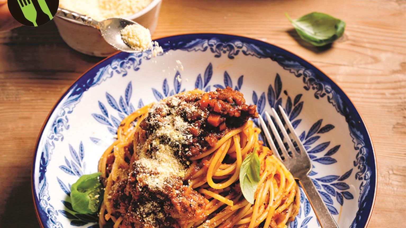 Köttfri spaghetti och köttfärssås