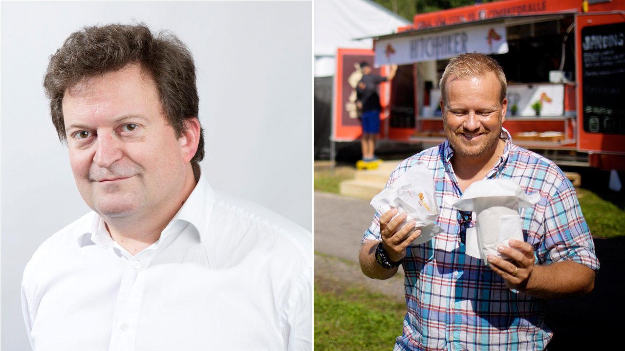 VGs restaurantanmeldere Erik Fosnes Hansen og André Blomberg-Nygård. Foto: Janne Møller-Hansen/Kyrre Lien/VG