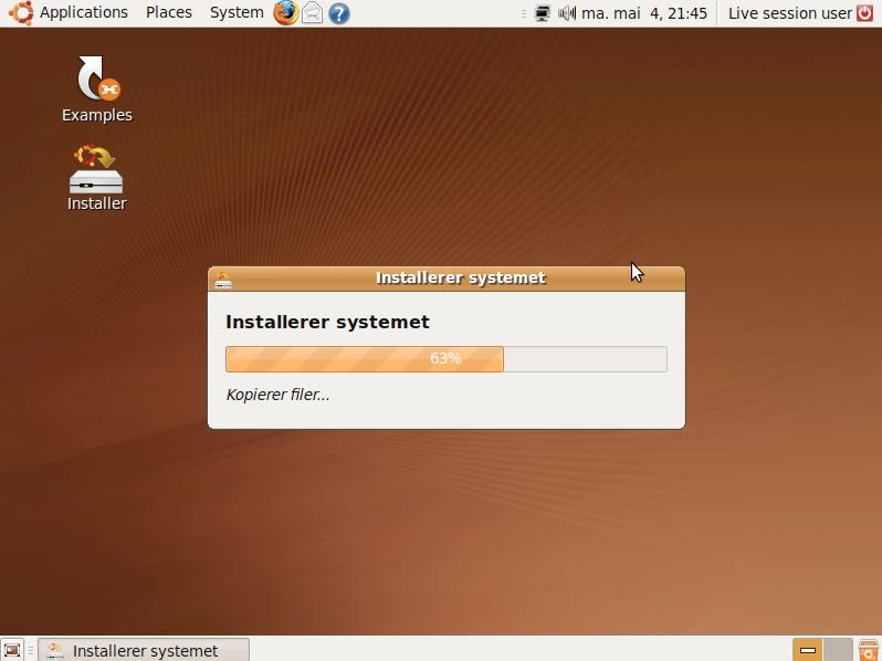 Installasjon av Ubuntu 9.04