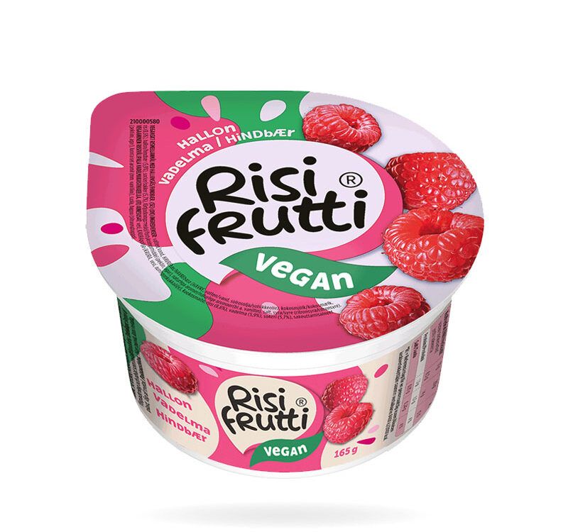 Risifrutti vegan finns med hallon- eller jordgubbssmak.