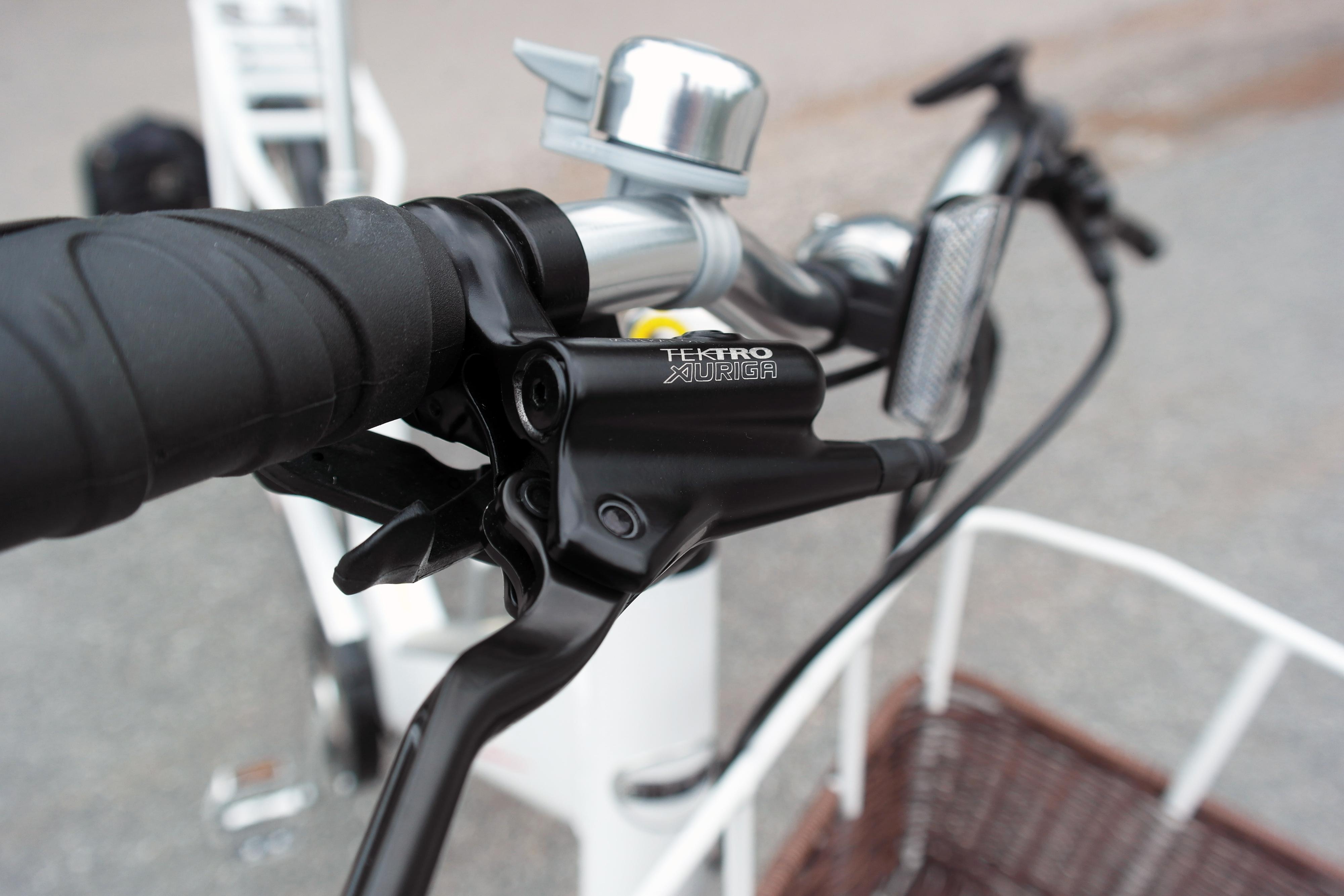 Sykkelen fra Biltema har hydrauliske skivebremser.