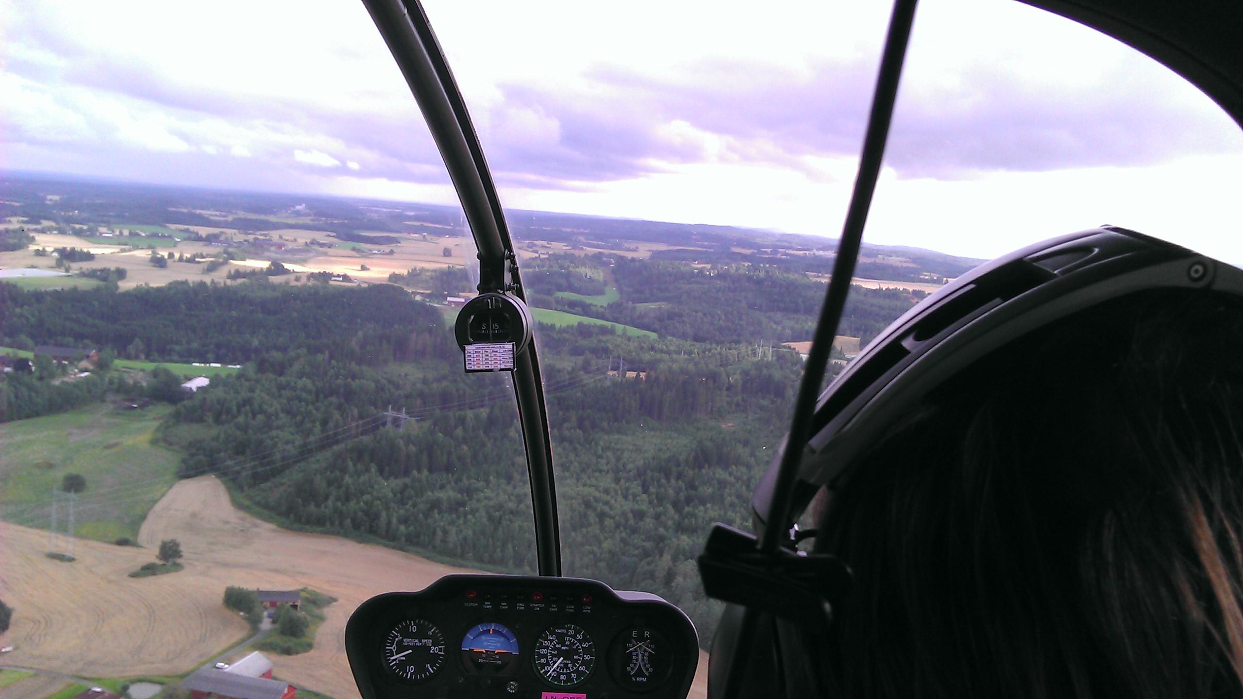 Utsikten fra helikopteret er imponerende. Her er den fanget på et 2D-bilde fra HTC EVO 3D.