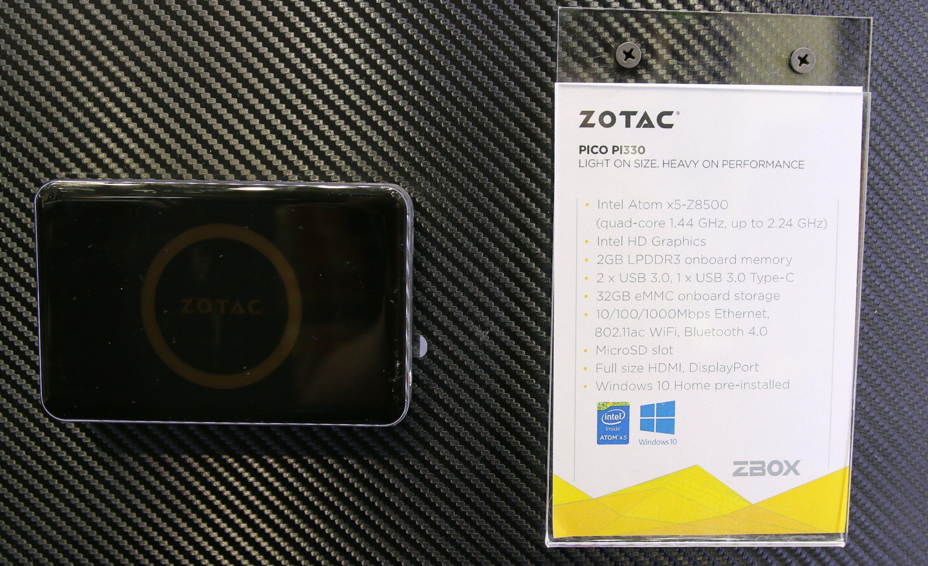 Den nette Zotac Zbox pico PI330.