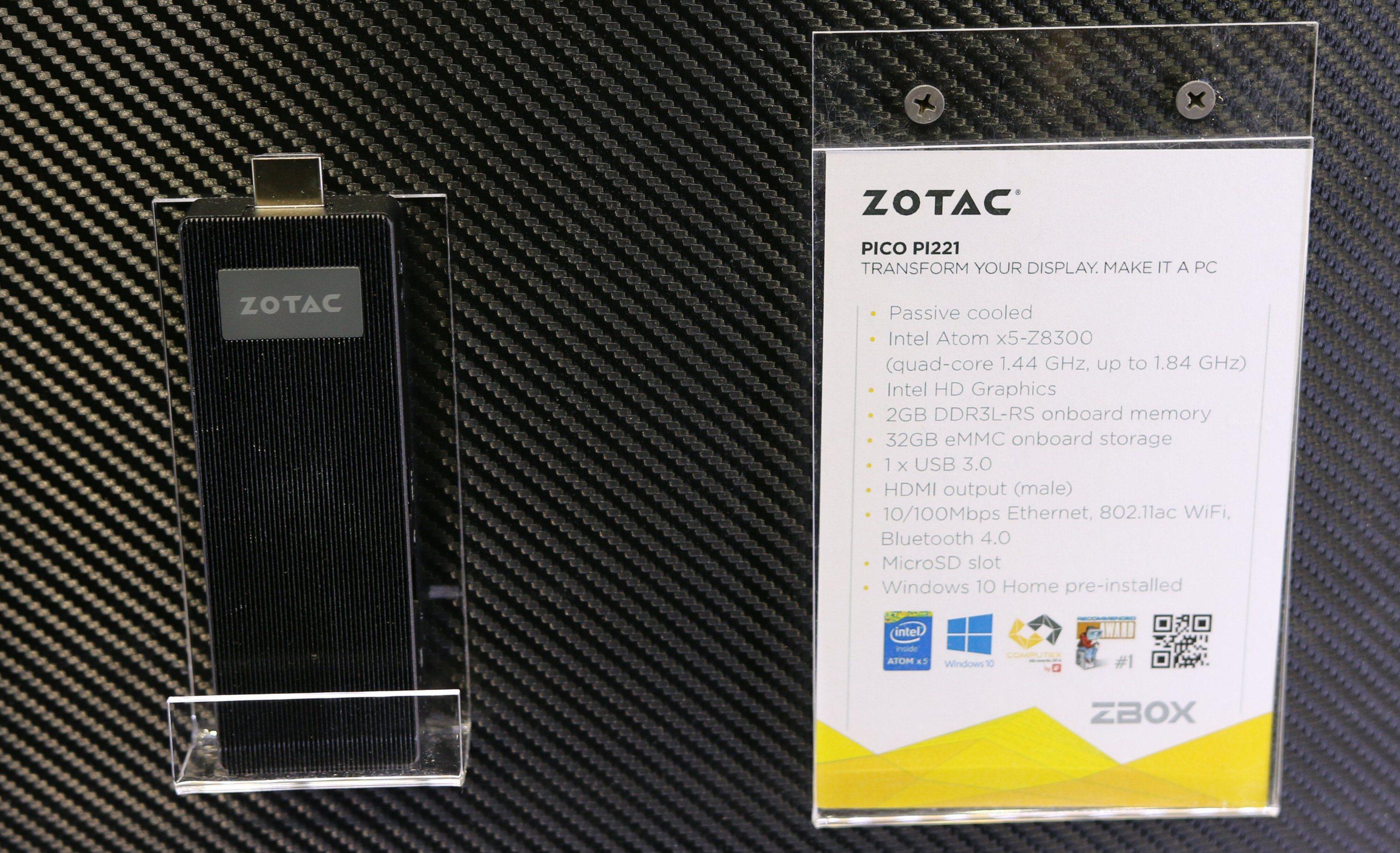 Pinne-PC-en Zotac Zbox pico PI221.