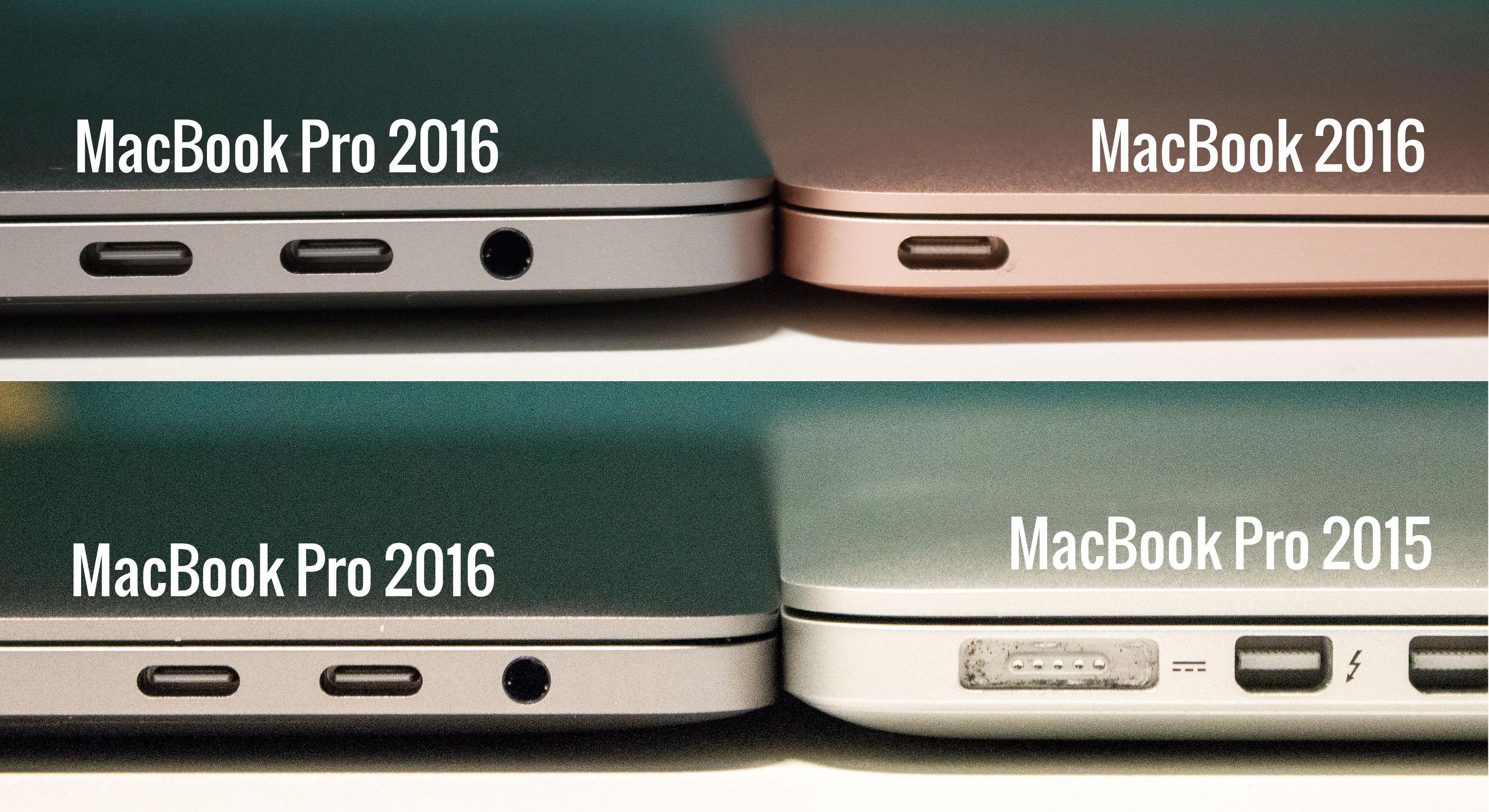 MacBook er enda litt slankere, men det hersker ingen tvil om at også nye MacBook Pro har blitt mer kompakt i forhold til MacBook Pro fra 2015.