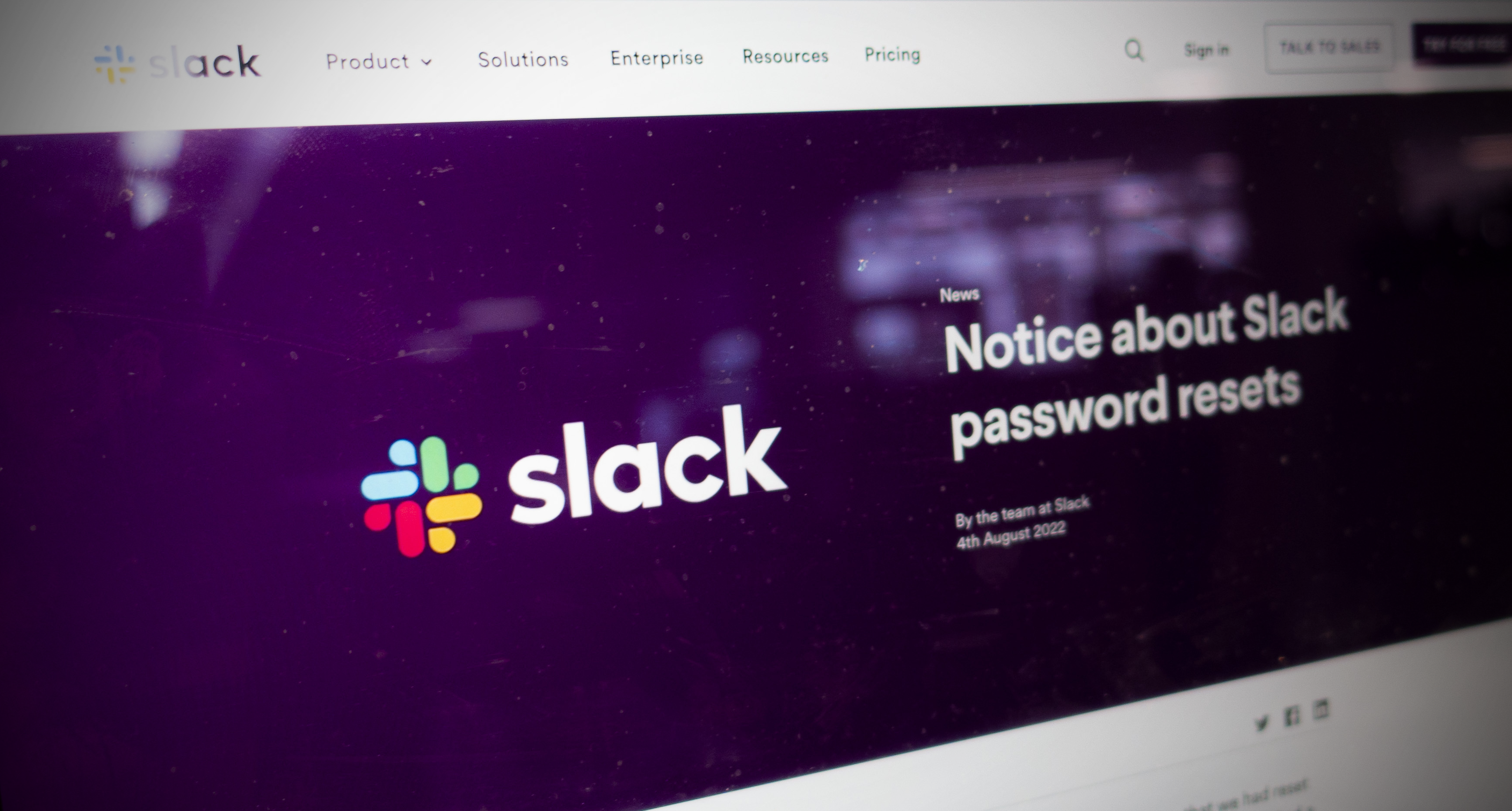 Slack-passord på avveie i fem år