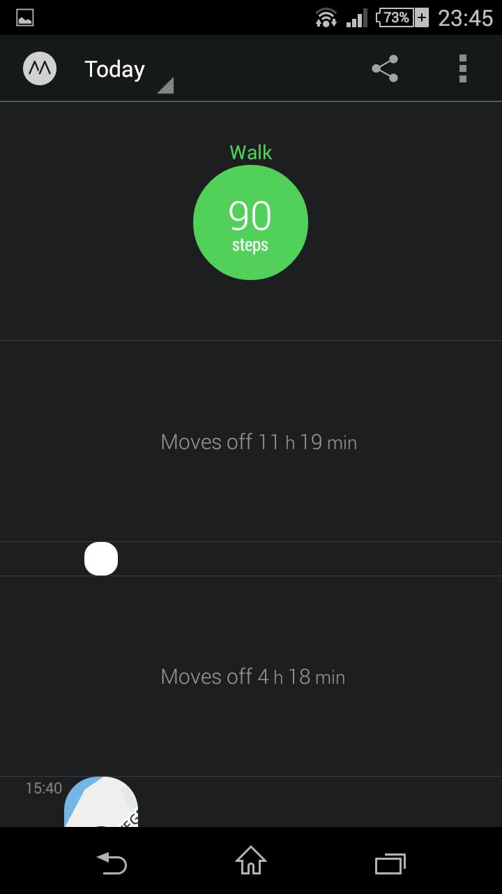 Moves tar i bruk den smarte skrittelleren i Android OS 4.4.