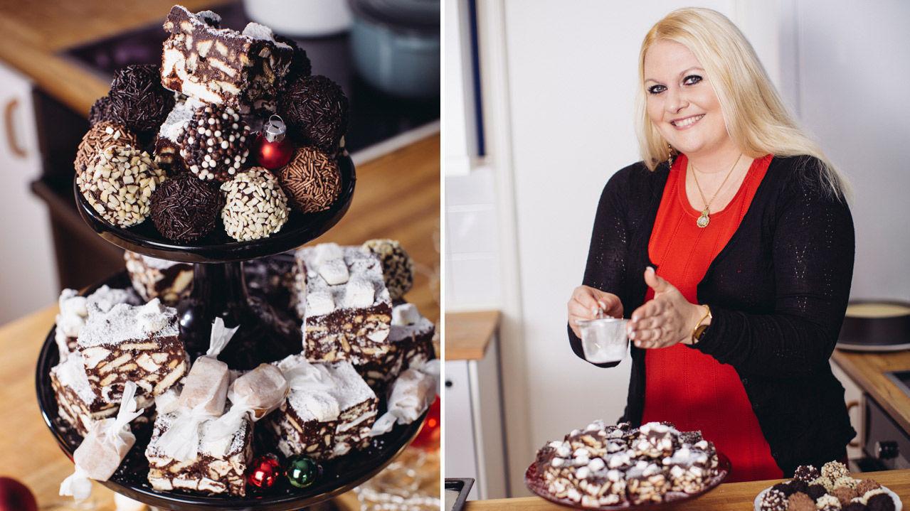 BAKEGLAD: Kristine driver Norges største kakeblogg, og lader helst opp til høytiden med julekaker og julegodt i alle slag allerede i november. Foto: Ole Martin Halvorsen