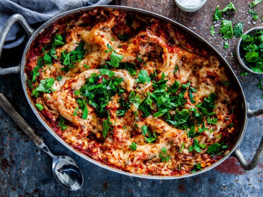 Värmande vegetarisk lasagne