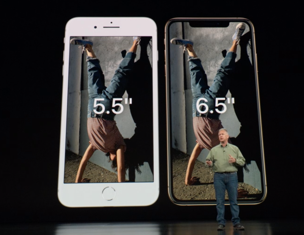 Nye iPhone Xs Max er ikke fysisk større enn dagens iPhone 8 Plus.