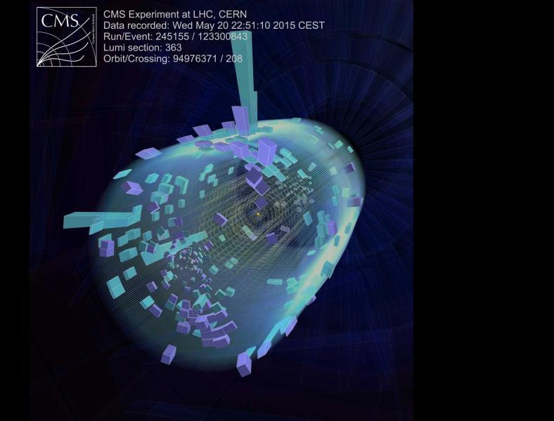 Illustrasjonsbilde av datainnsamslingen fra kollisjonene. Foto: CERN