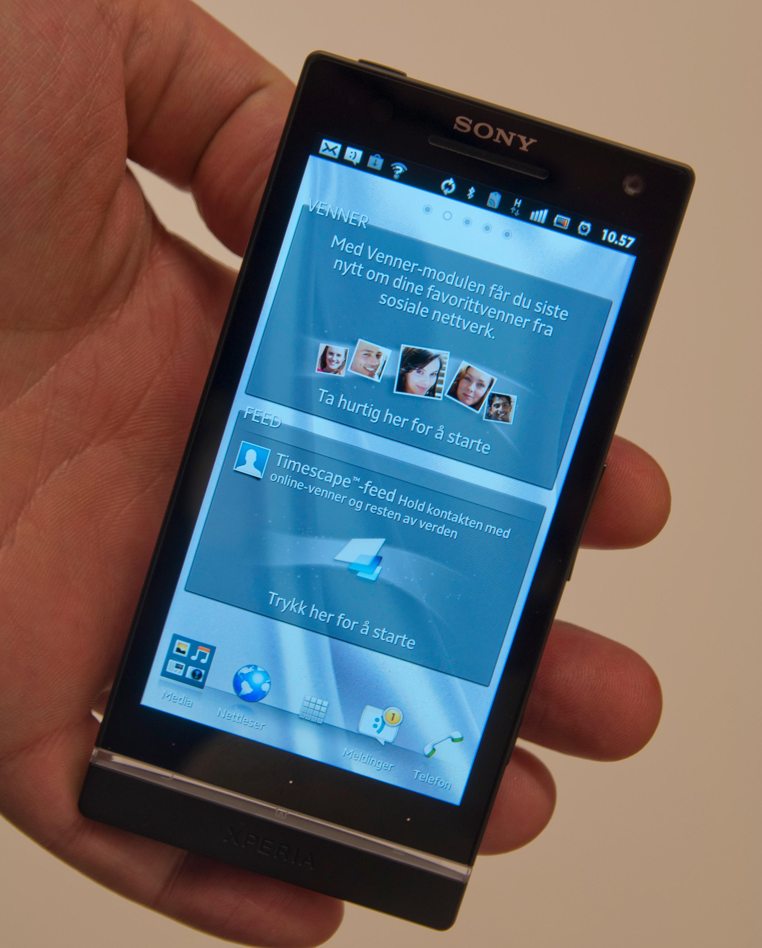 Xperia S kjører Google operativsystem Android, men Sony har gjort store endringer i menyene.