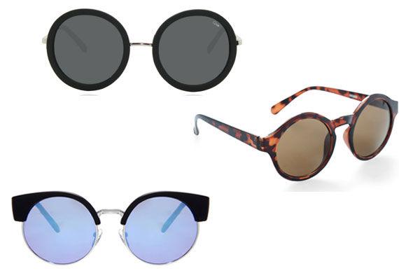 GODE ALTERNATIVER: Svarte briller fra Quay, 399 kroner. Brune fra Bik Bok, 79 kroner. Svarte med blått glass fra Asos.com, 140,30 kroner. Foto Produsenten