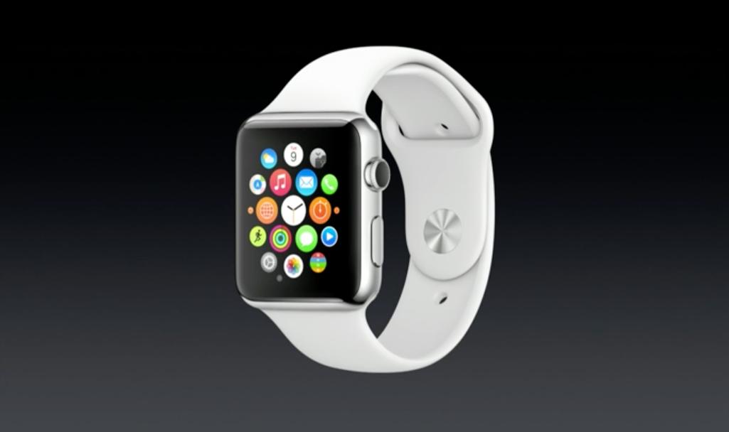 Slik ser hjemskjermen ut på Apples nye klokke.