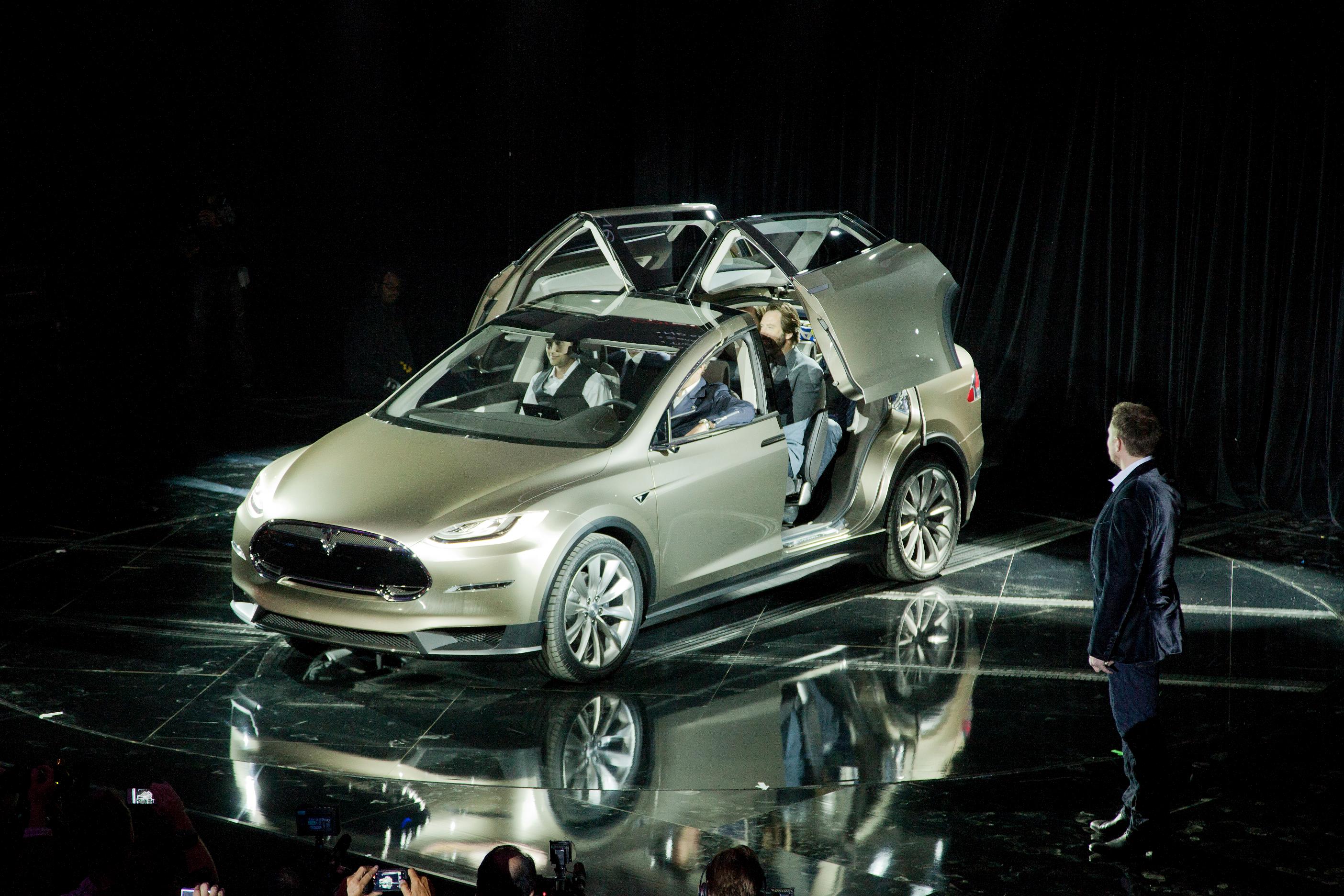 Fra lanseringen av Tesla Model X.Foto: Tesla
