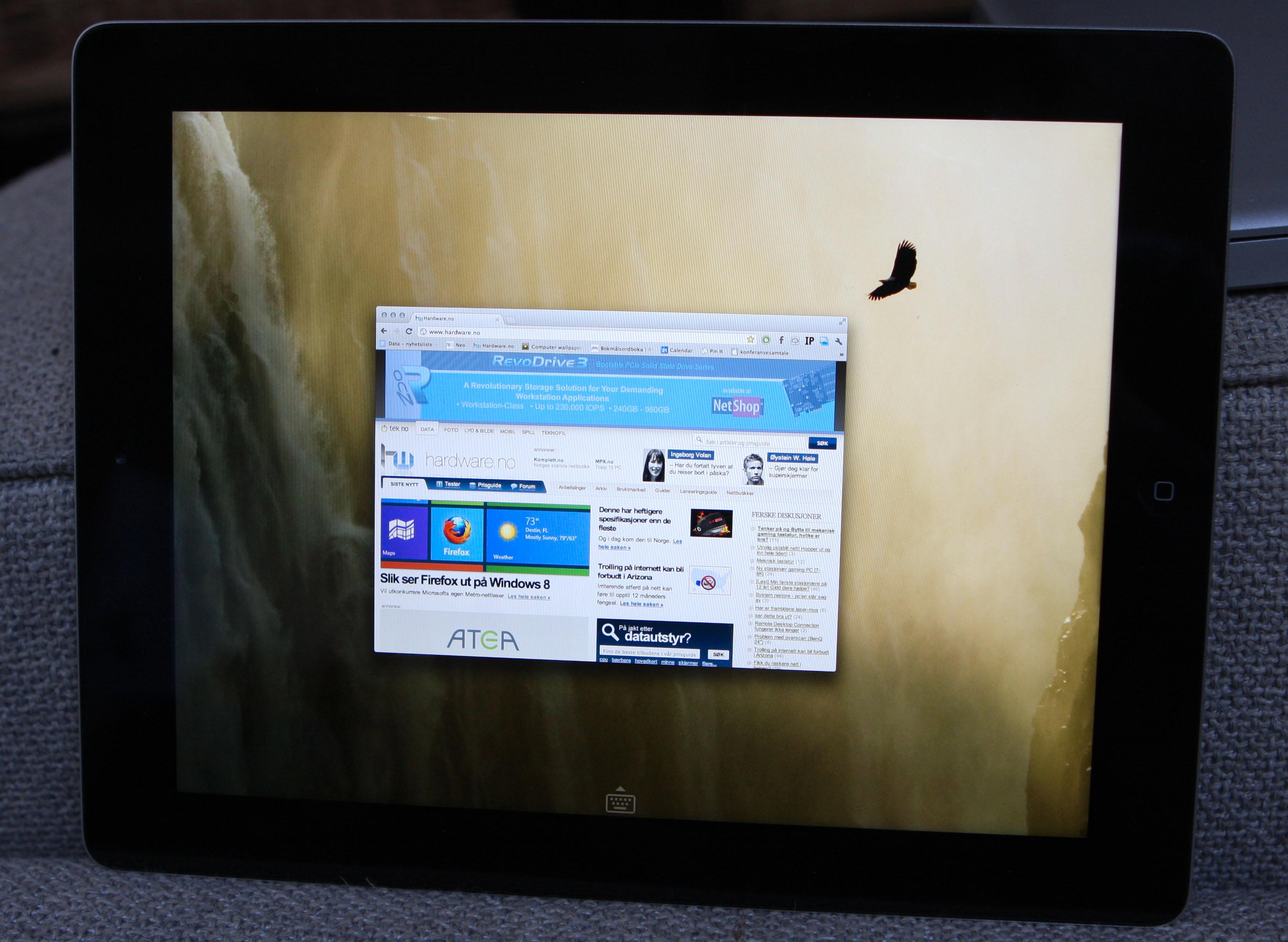Bruker man den nye iPaden som en vanlig, ekstern skjerm blir oppløsningen rett og slett for høy. Uten HiDPI-modus blir ting veldig, veldig små.