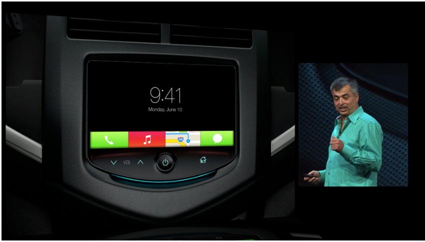iOS 7 skal inn i bilen din, via iPhone.Foto: Apple
