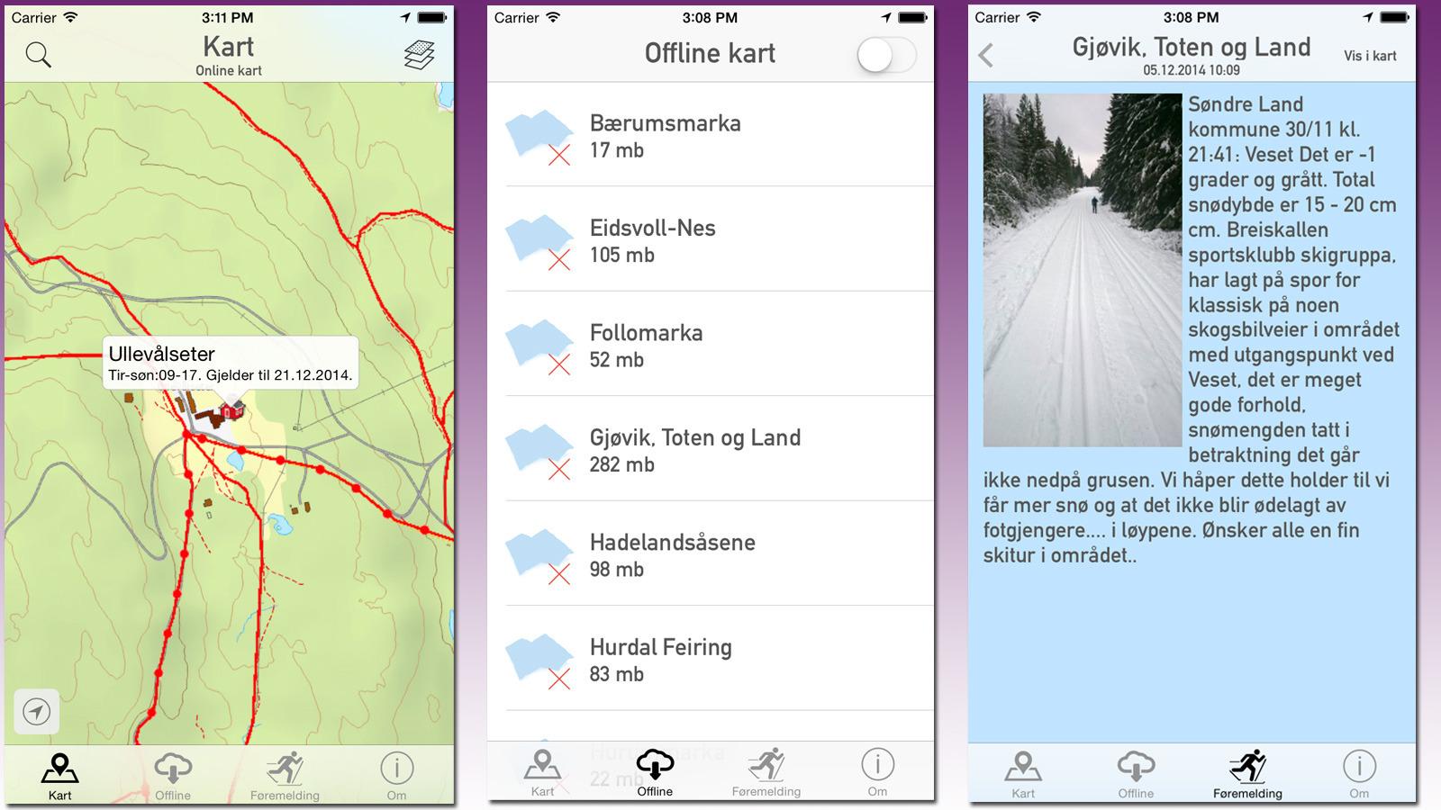 Skiforeningen med ny tur-app