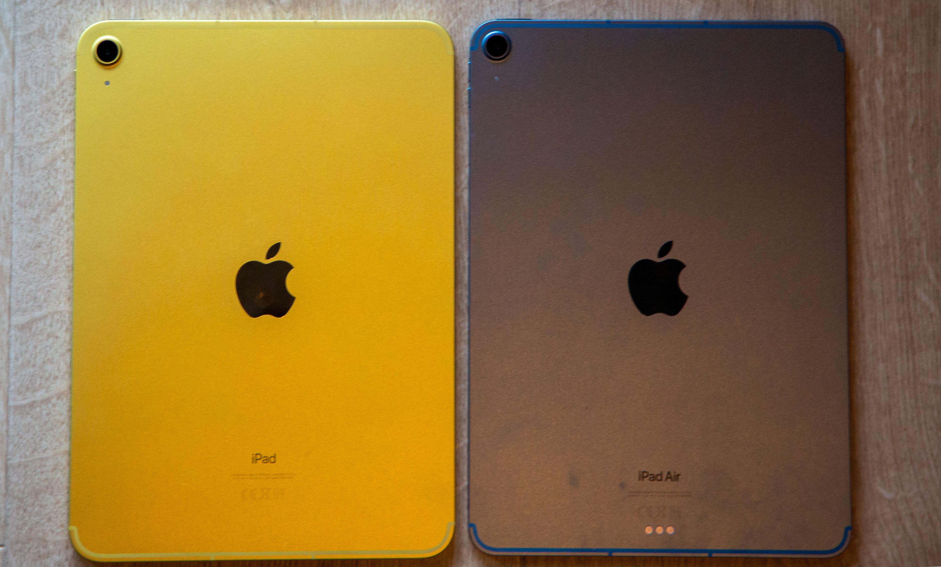 iPad til venstre, iPad Air til høyre. Ganske like, altså. 