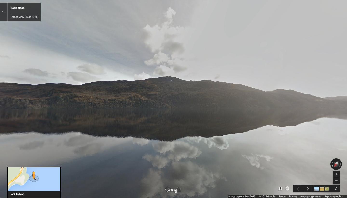 Loch Ness i Street View. Foto: Google