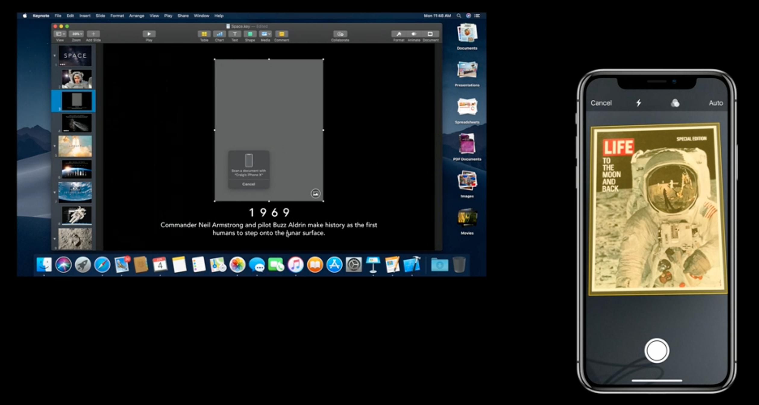 Med Continuity kan du starte kameraet på iPhone fra Macen din.