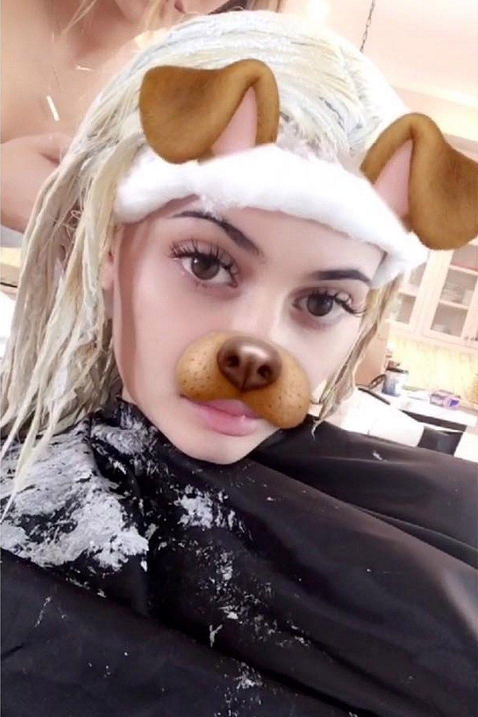 Skjermbilde fra Kylie Jenners Snapchat/kylizzlemynizzl