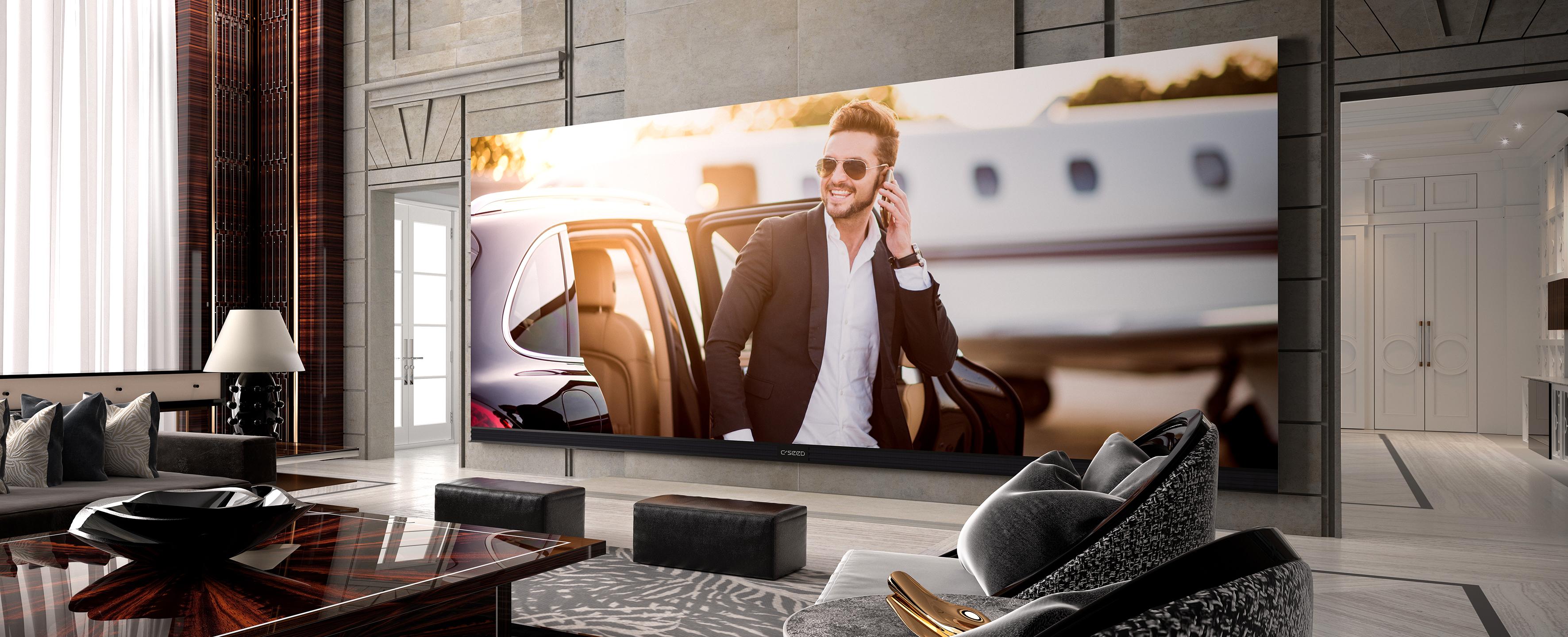 Gigant-TV-en har et totalt areal på over 16 kvadratmeter.