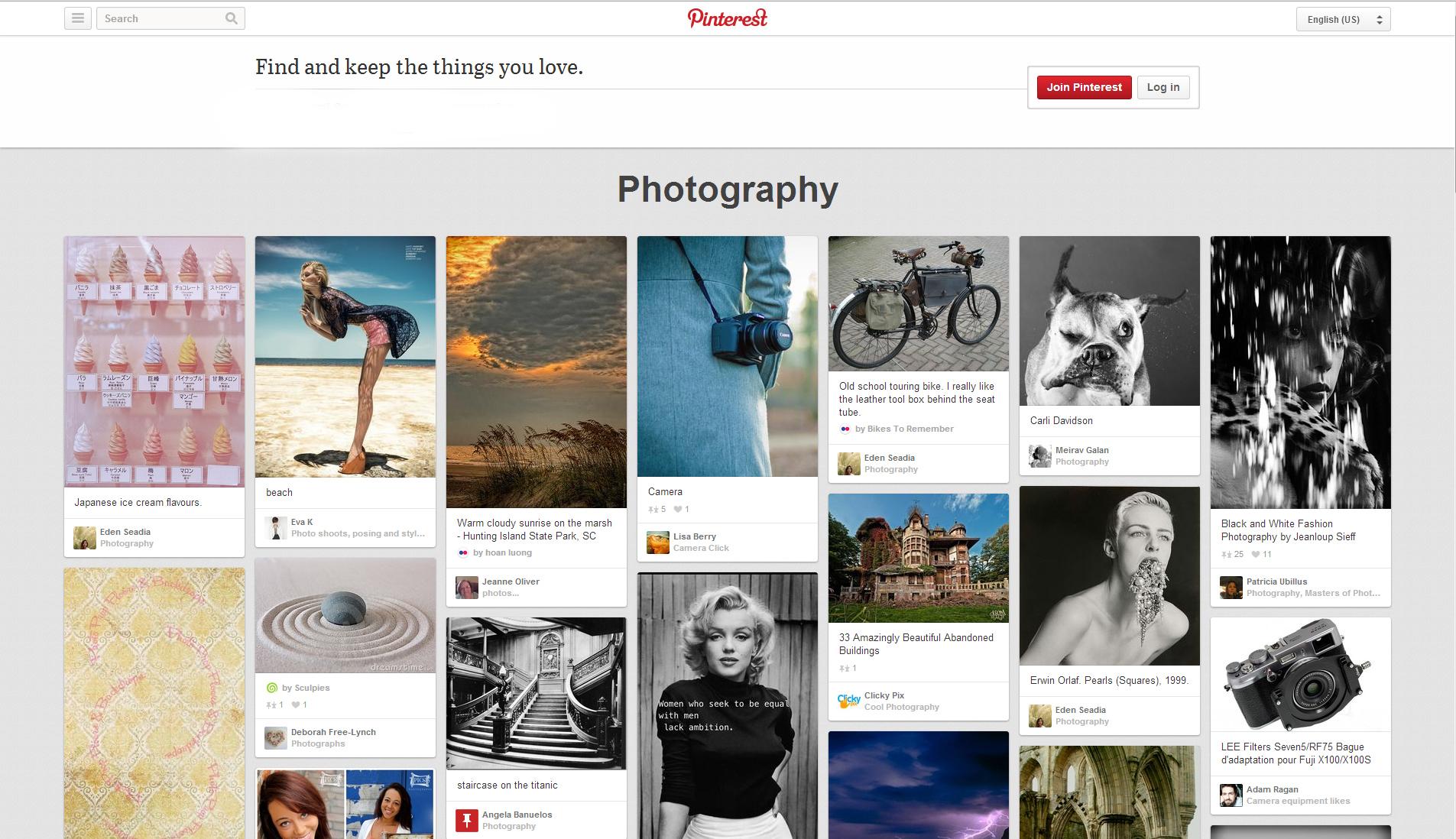 Getty samarbeider med Pinterest om å få på plass riktig bildeakkreditering.Foto: Skjermdump: Pinterest