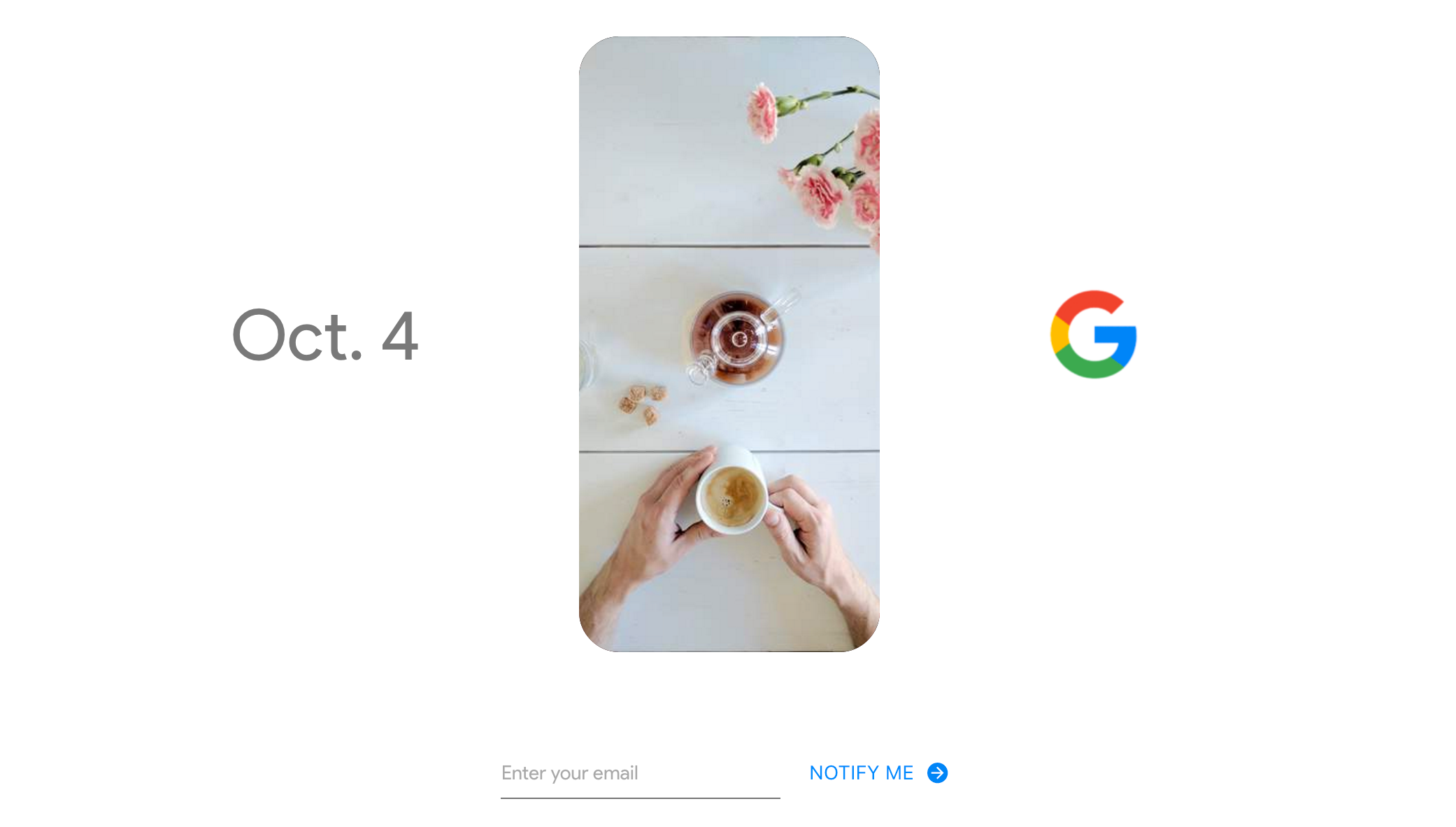 Google har lagt ut dette teaser-bildet til sin lansering 4. oktober.