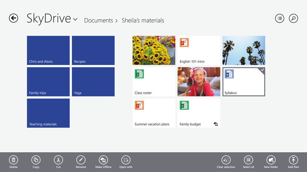 SkyDrive blir nå mer integrert.Foto: Microsoft
