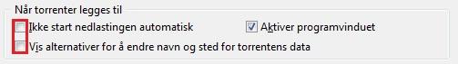 Sørg for at torrent-programmet ditt er riktig satt opp. Her er oppsettet fra nyeste versjon av det populære uTorrent.
