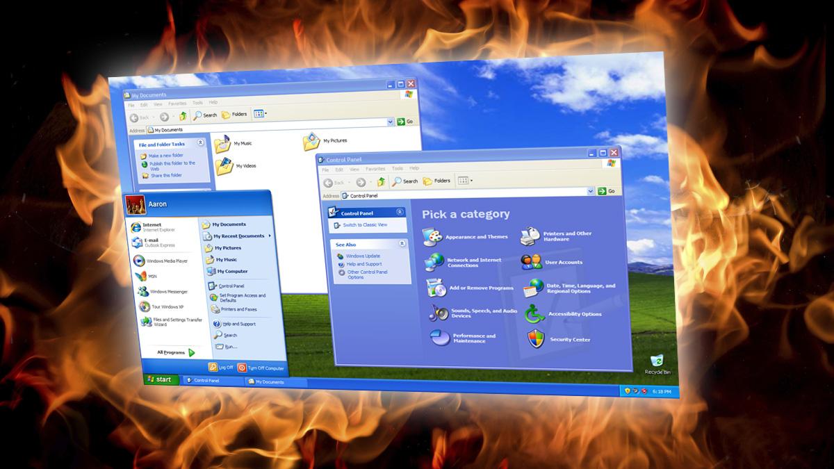 Windows XP-utskiftningen er ferdig, noe som har påvirket salget av nye PC-er betydelig. Foto: Microsoft / Wikimedia Commons, iStock/1911149