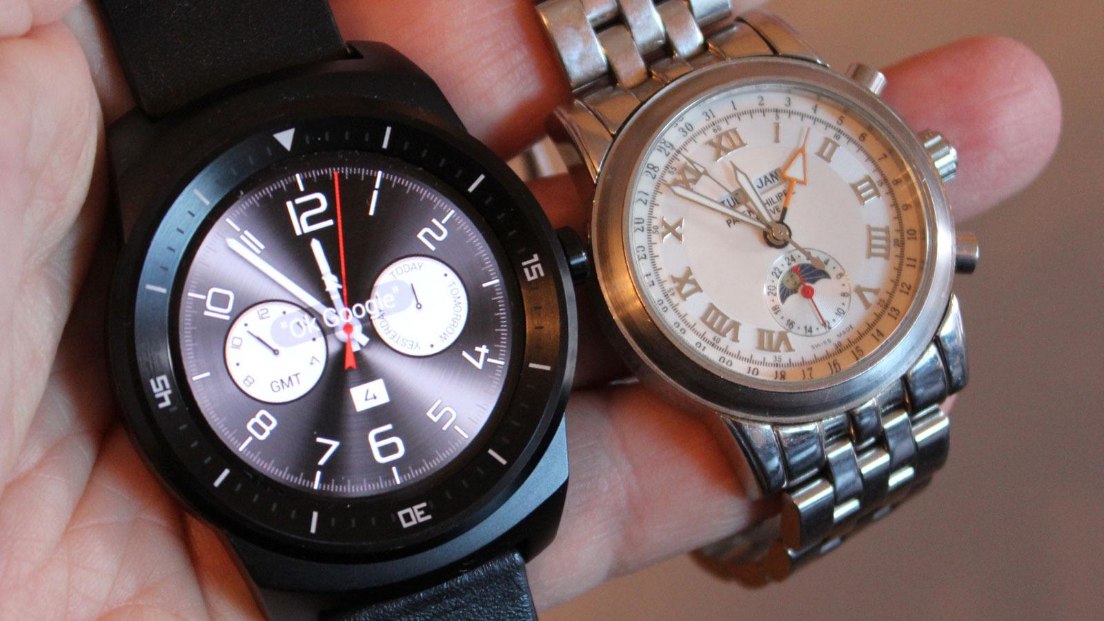 LGs G Watch R likner til forveksling på en vanlig klokke. Men videre smekker er den ikke. (Foto: Espen Irwing Swang, Tek.no)