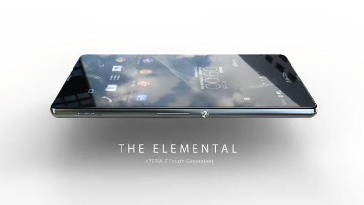 Xperia Z4 slik Sony tilsynelatende presenterer den i reklamemateriell.