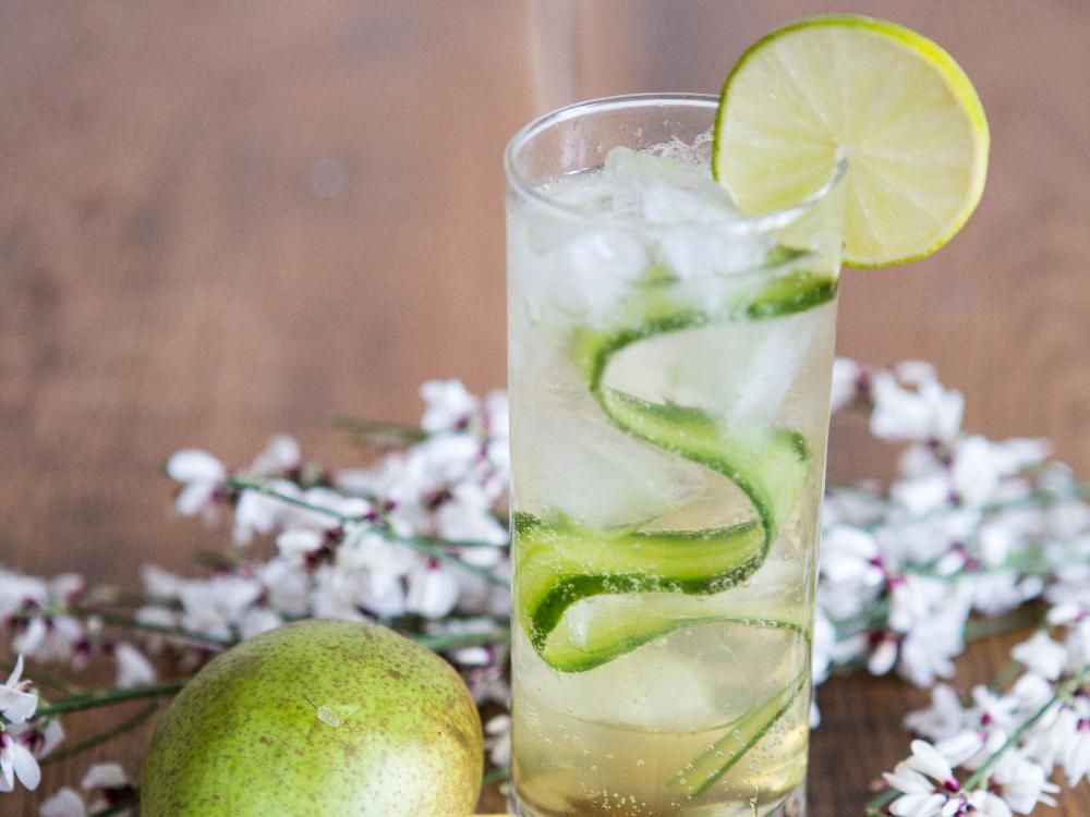 Fräsch alkoholfri drink med päron