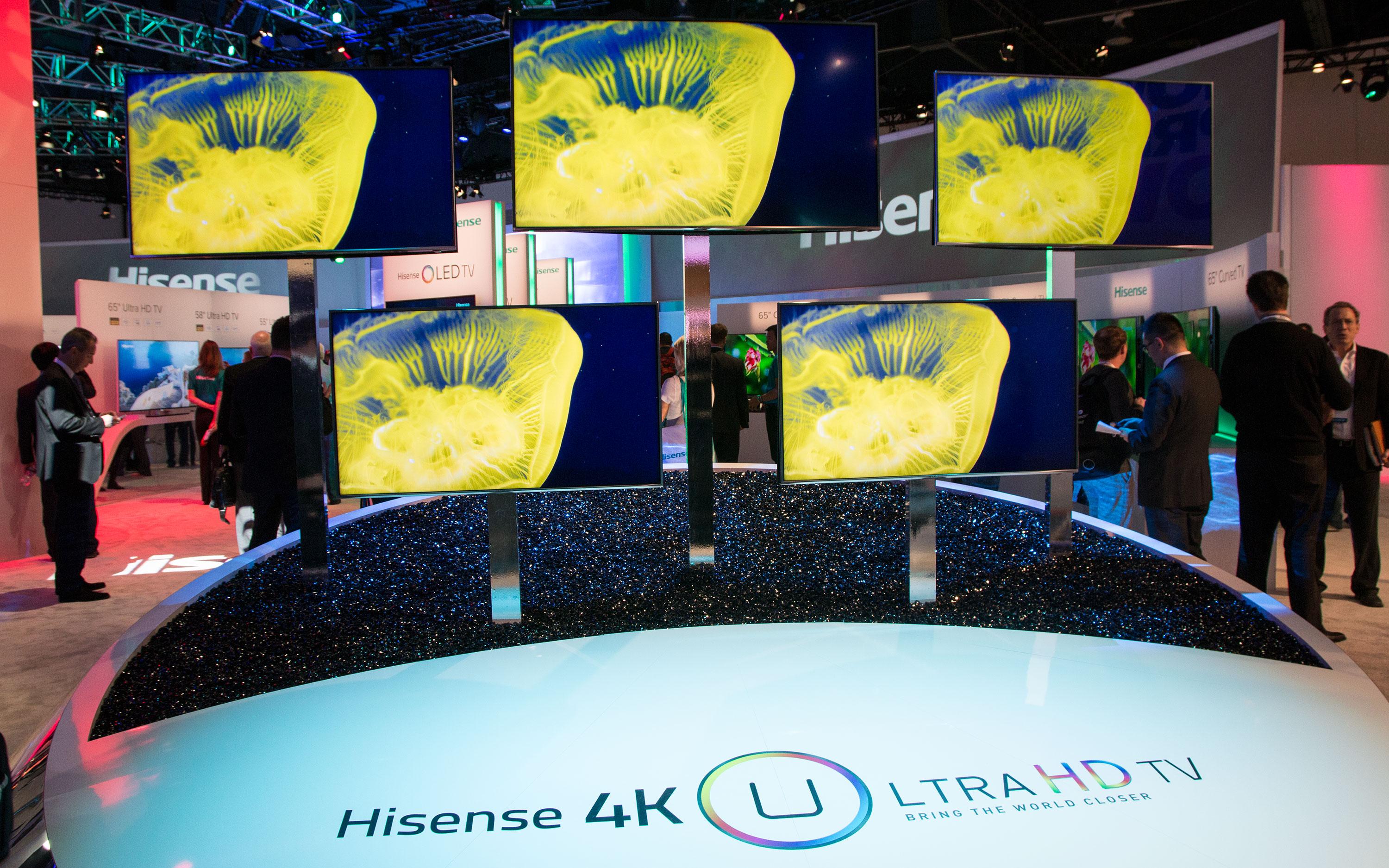 Hisense kunne også vise frem sine 4K-TV-er.Foto: Jørgen Elton Nilsen, Hardware.no