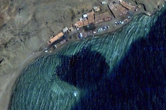 The Blue Hole, nord for Dahab. Foto: Google Maps