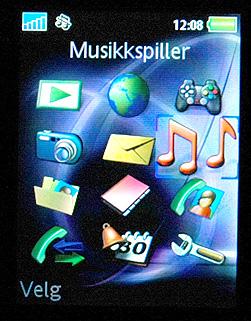 Her finner du musikkspilleren på Sony Ericsson-telefoner.