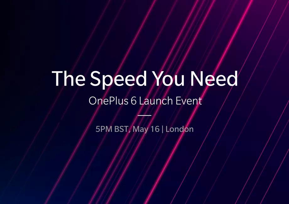 OnePlus har innkalt til lansering i London 16. mai, under parolen «The Speed You Need».