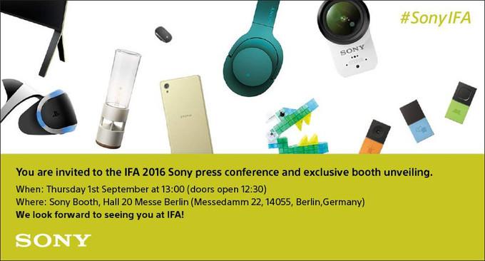 Slik ser invitasjonen til årets Sony-pressekonferanse på IFA ut. Hva vi skal få se er ikke kjent, men ryktene peker mot en ny topptelefon.