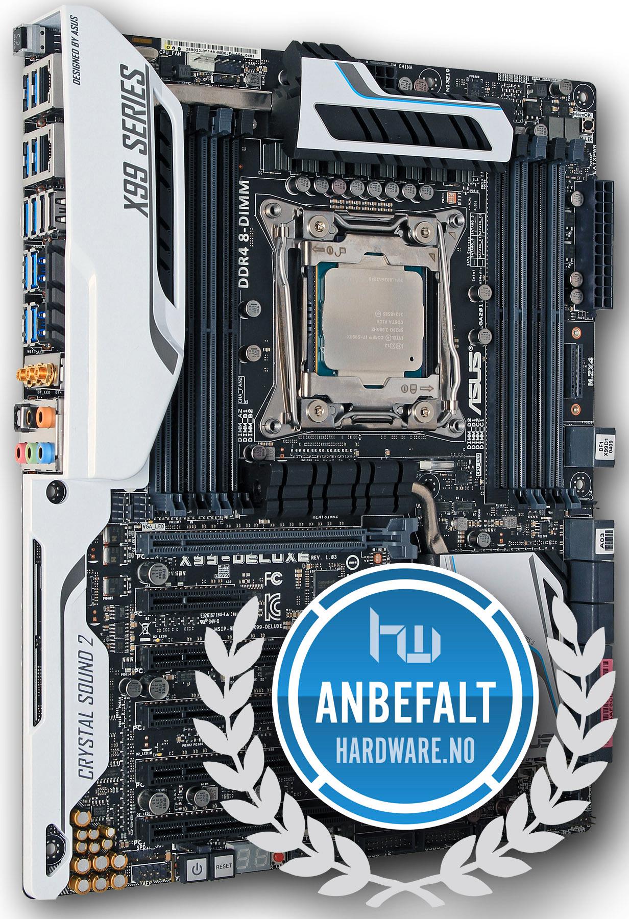 Anbefales: Asus X99-Deluxe.