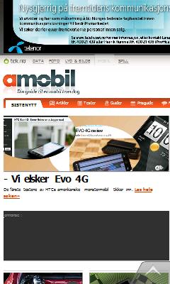 Opera Mobile er ferdig installert slik at du kan lese Amobil når du er på farten.