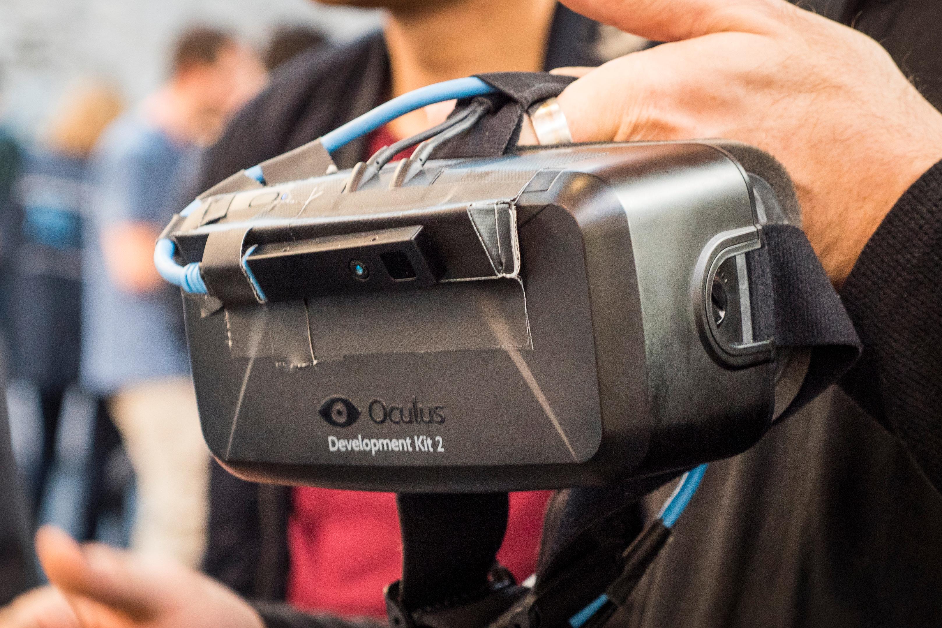 Oculus' VR demonstrasjoner er fortsatt populære på teknologimessene, også her i Dublin. Foto: Kristoffer Møllevik, Tek.no