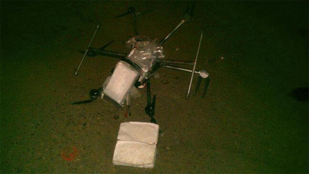 Amfetamin-drone krasjlandet på parkeringsplass