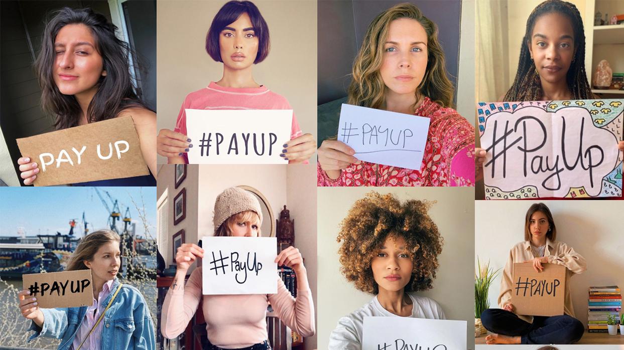 SOSIALE MEDIER-KAMPANJE: #PayUp ble startet av organisasjonen Remake i vår, for å oppfordre klesmerker til å betale tekstilarbeidere. Foto: via Remake